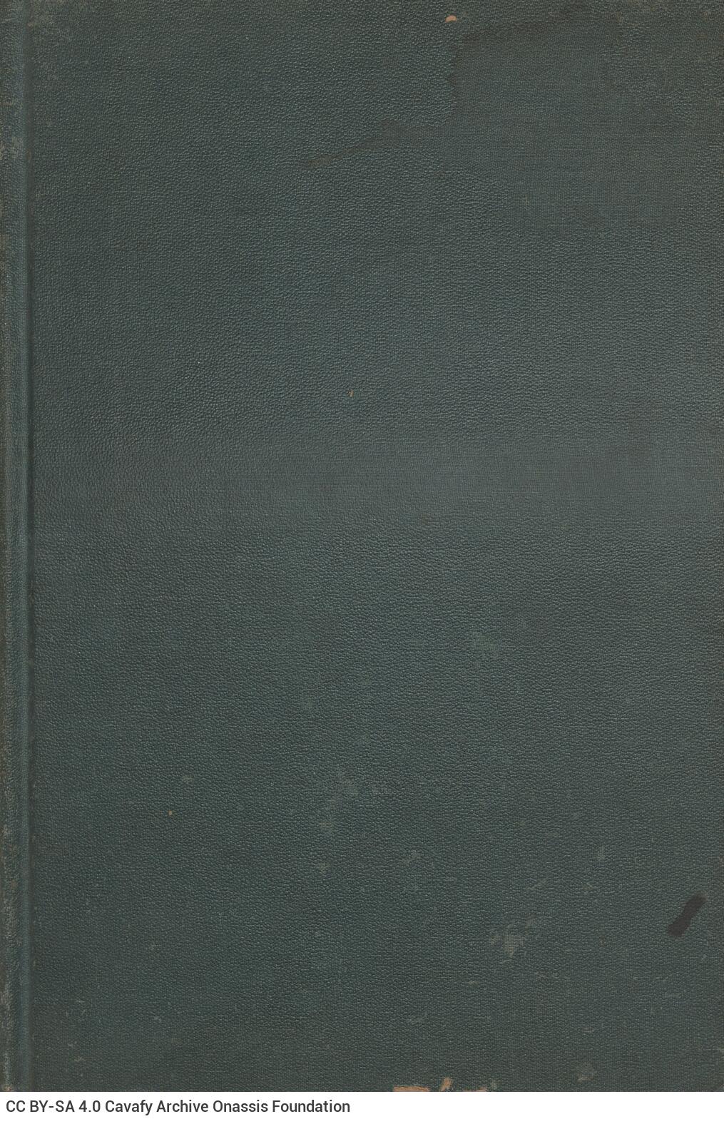 26 x 17 εκ. 10 σ. χ.α. + 424 σ. + 2 σ. χ.α., όπου στο φ. 1 κτητορική σφραγίδα CPC στο re